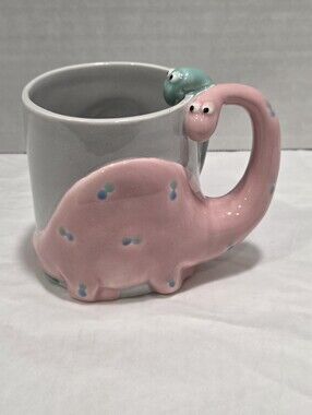 Fitz & Floyd Vintage 1986 Pastel Dinosaur Ceramic Mug